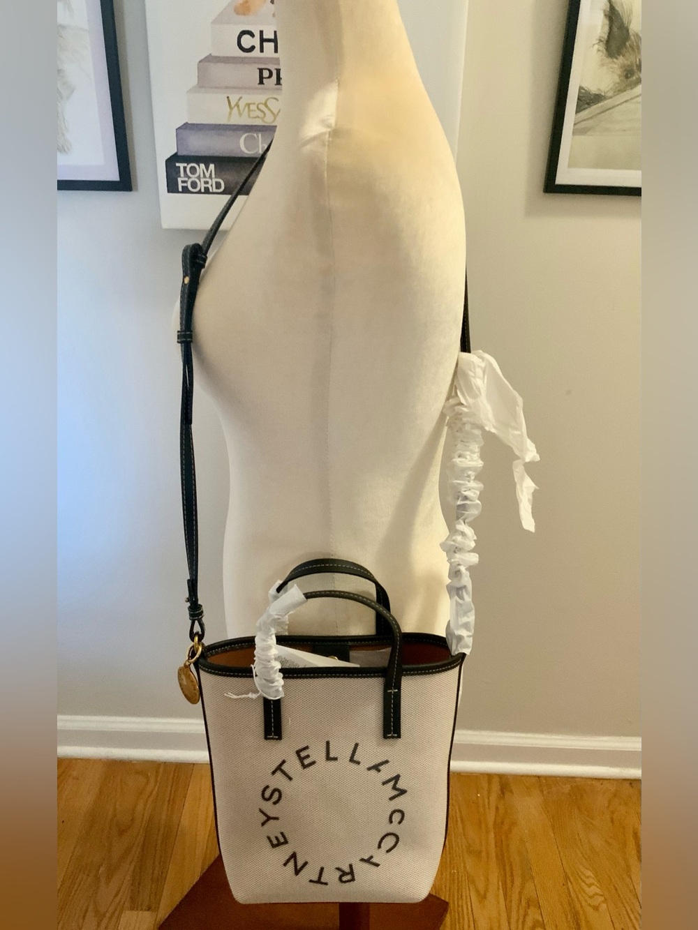 NWT STELLA MCCARTNEY FOR H&M SMALL TOTE/CROSSBODY LOGO BAG - Picture 2 of 12